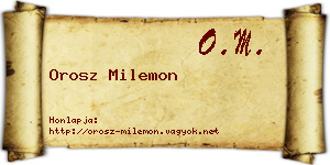 Orosz Milemon névjegykártya